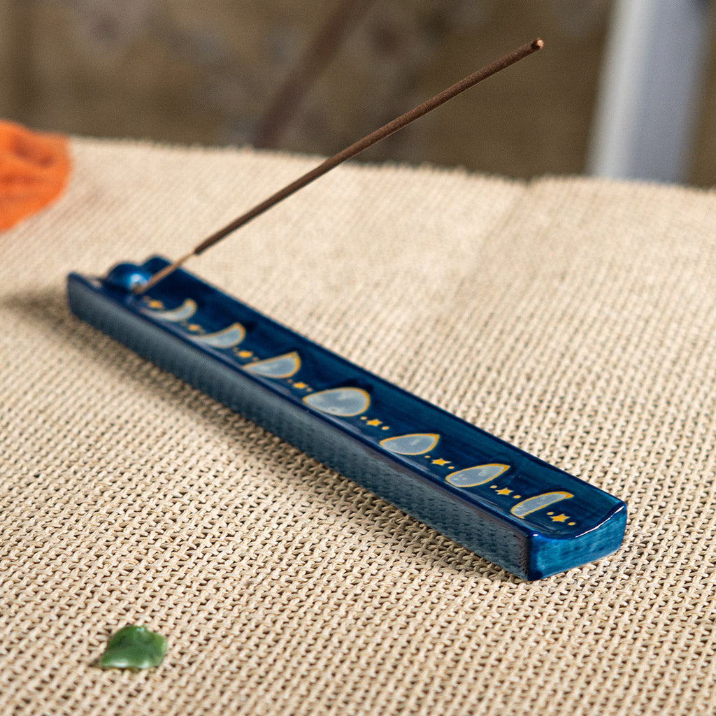 Moon Phase Ceramic Incense Burner