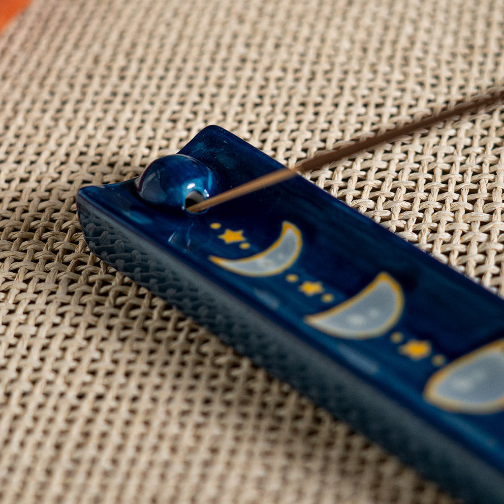 Moon Phase Ceramic Incense Burner