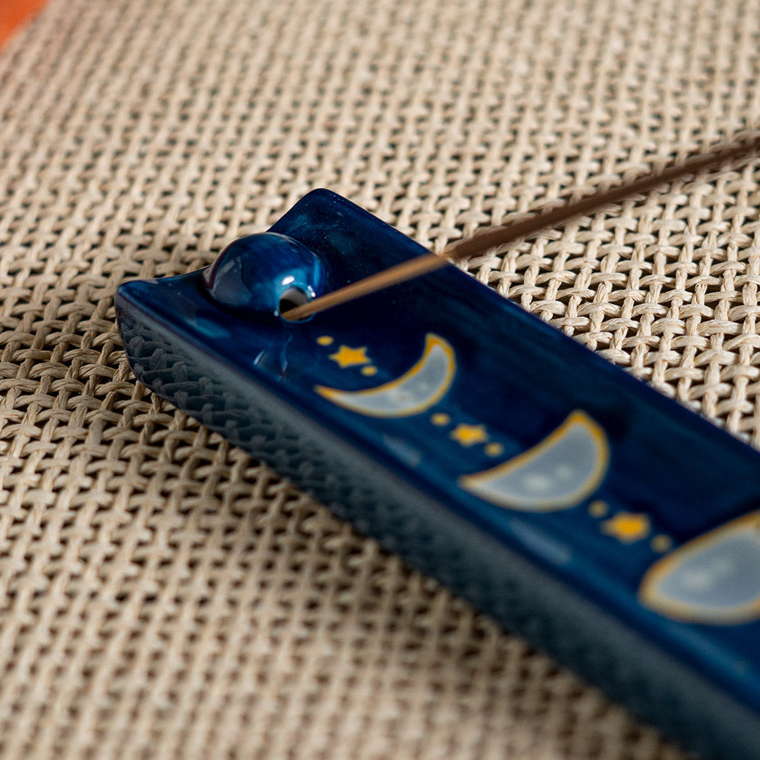 Moon Phase Ceramic Incense Burner