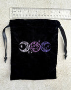 Triple Moon Velvet Tarot Bag
