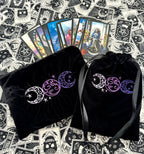 Triple Moon Velvet Tarot Bag