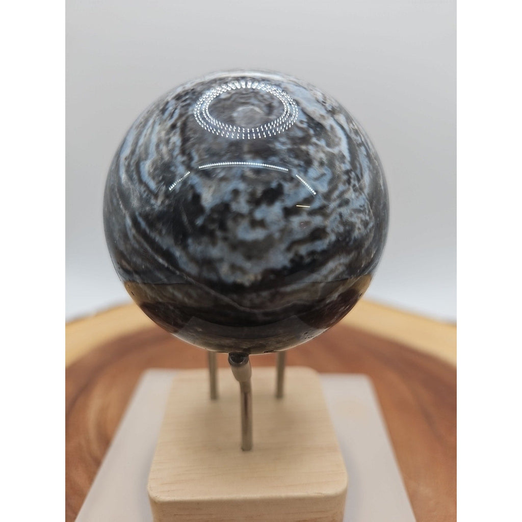Ocean Jasper Crystal Sphere — 63mm with Display Stand