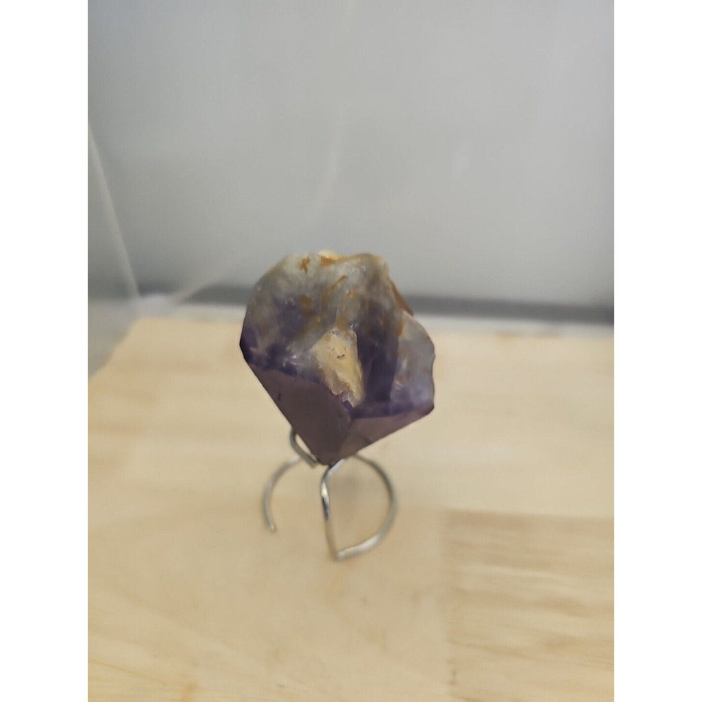 Natural Amethyst Backbone Scepter Crystal with LED — 294g Mineral Specimen