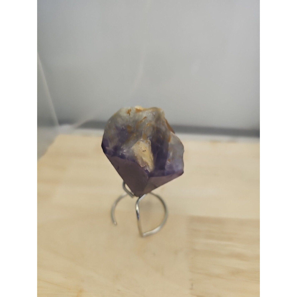 Natural Amethyst Backbone Scepter Crystal with LED — 294g Mineral Specimen