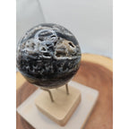 Ocean Jasper Crystal Sphere — 63mm with Display Stand