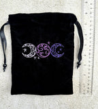 Triple Moon Velvet Tarot Bag