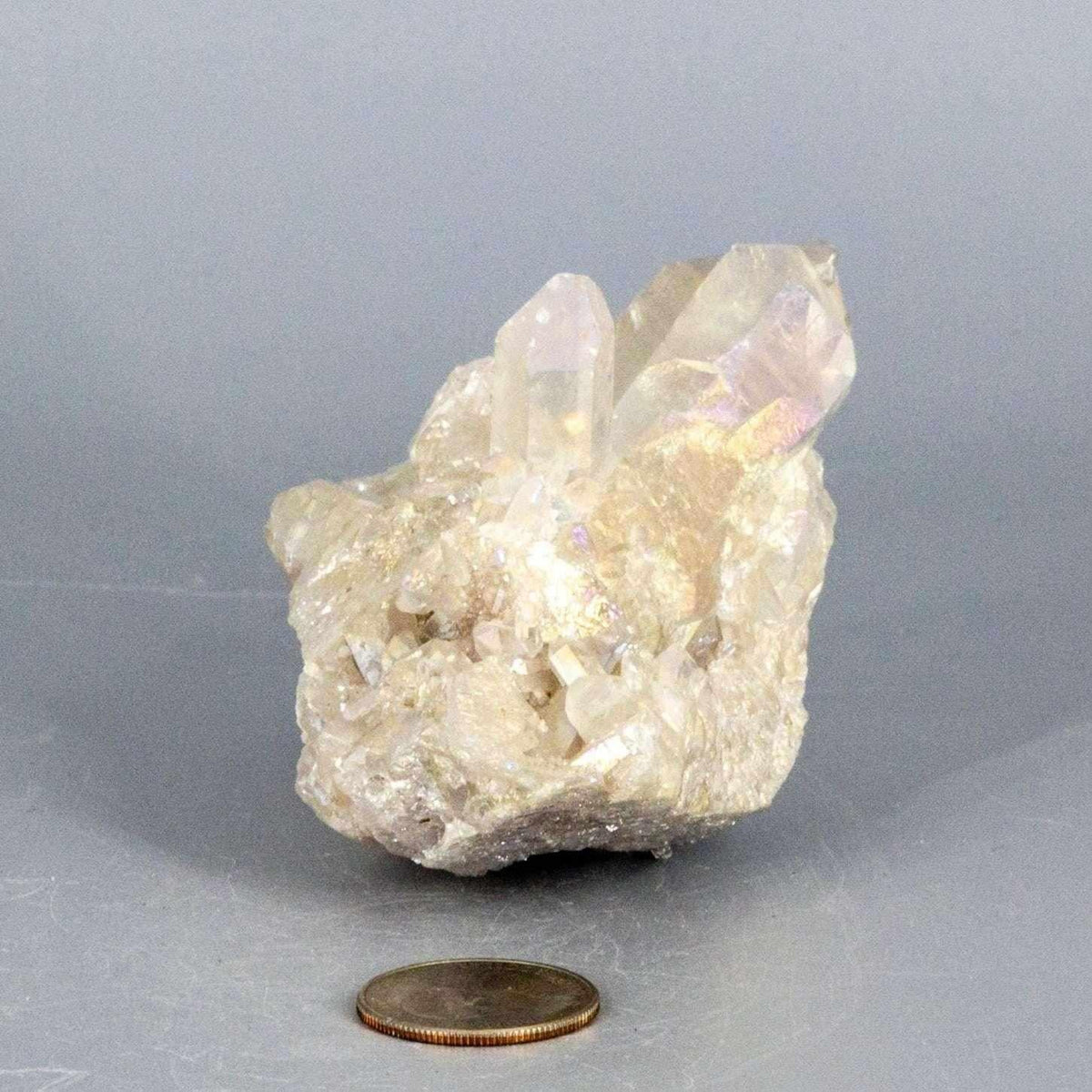 Angel Aura Quartz Crystal Point Cluster Iridescent