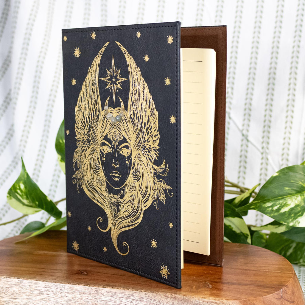 Celestial Goddess Faux Leather Journal