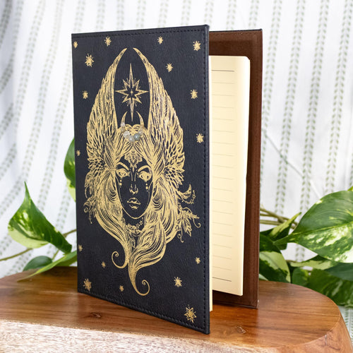 Celestial Goddess Faux Leather Journal
