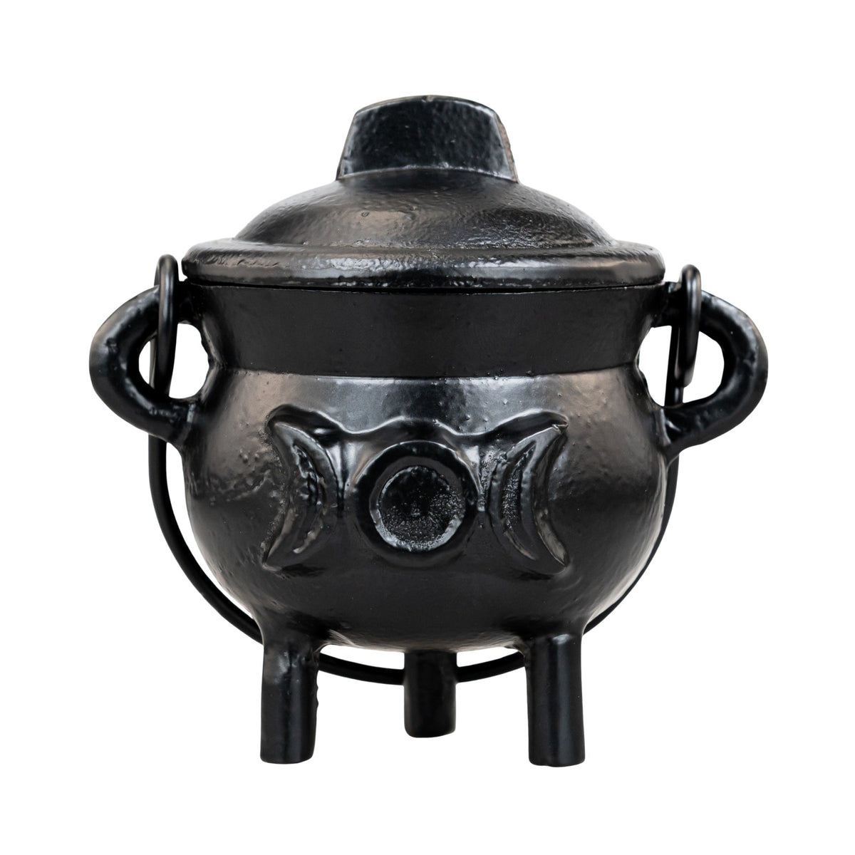Cast Iron 3" Triple Moon Goddess Cauldron
