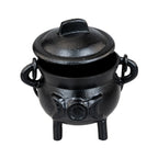 Cast Iron 3" Triple Moon Goddess Cauldron