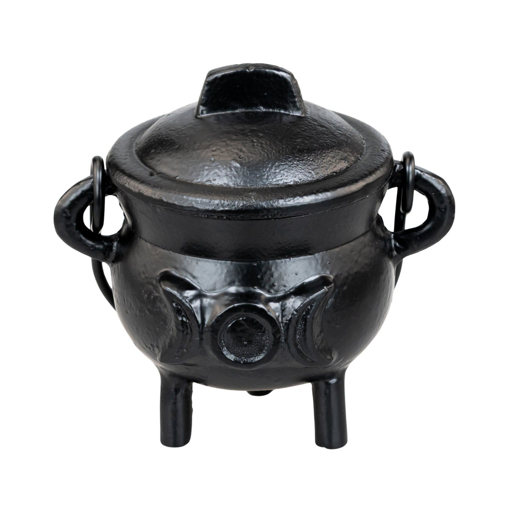 Cast Iron 3" Triple Moon Goddess Cauldron