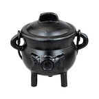 Cast Iron 3" Triple Moon Goddess Cauldron