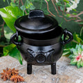 Cast Iron 3" Triple Moon Goddess Cauldron