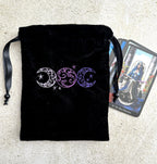 Triple Moon Velvet Tarot Bag