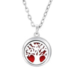 Heart-Shaped Aromatherapy Essential Oil Diffuser Necklace | Stainless Steel Dragonfly Perfume Locket