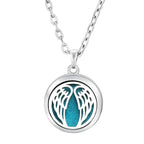 Heart-Shaped Aromatherapy Essential Oil Diffuser Necklace | Stainless Steel Dragonfly Perfume Locket