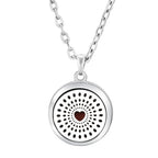 Heart-Shaped Aromatherapy Essential Oil Diffuser Necklace | Stainless Steel Dragonfly Perfume Locket