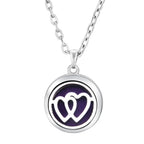 Heart-Shaped Aromatherapy Essential Oil Diffuser Necklace | Stainless Steel Dragonfly Perfume Locket