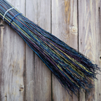 Hand Painted Decorative Round Broom, 26" Handmade Witches Besom