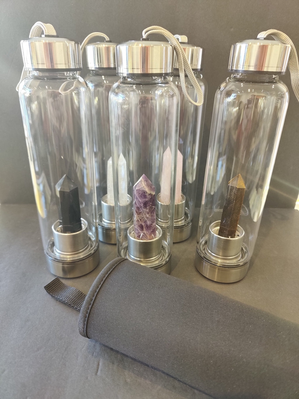 Crystal Glass Water Bottle — 16 oz