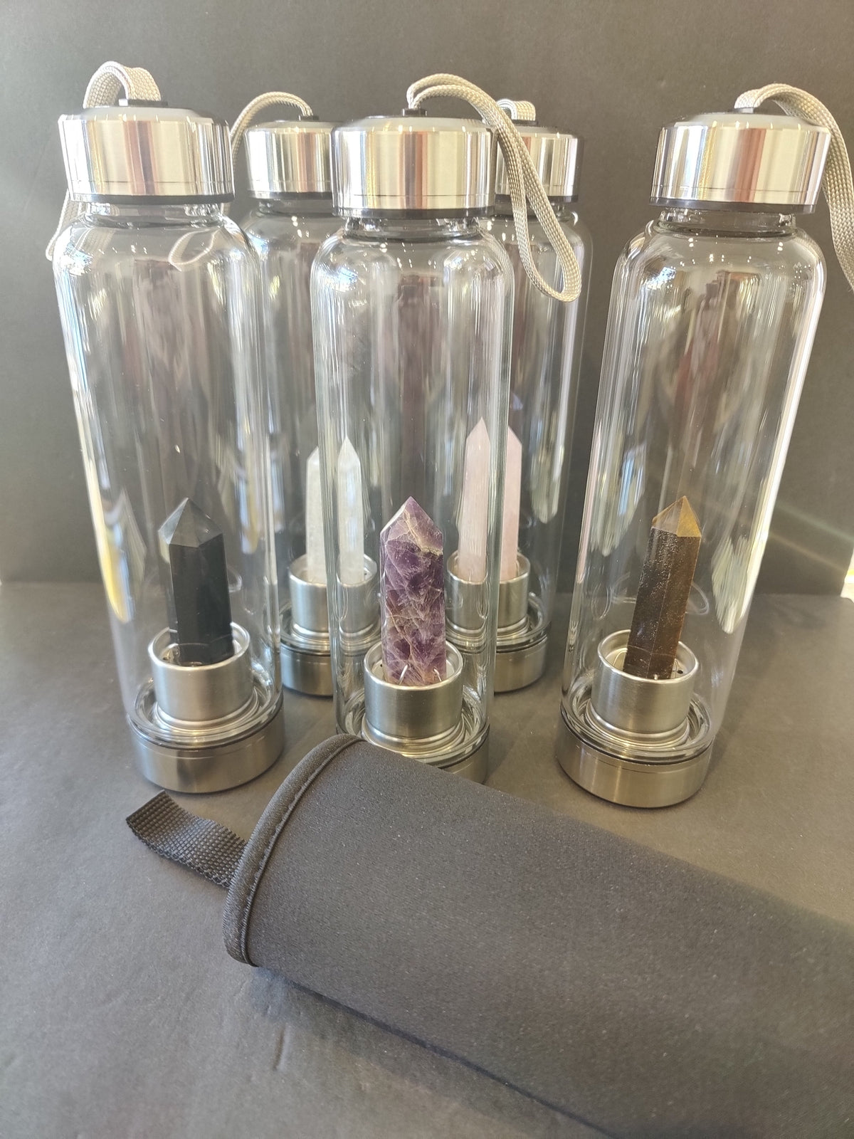 Crystal Glass Water Bottle — 16 oz