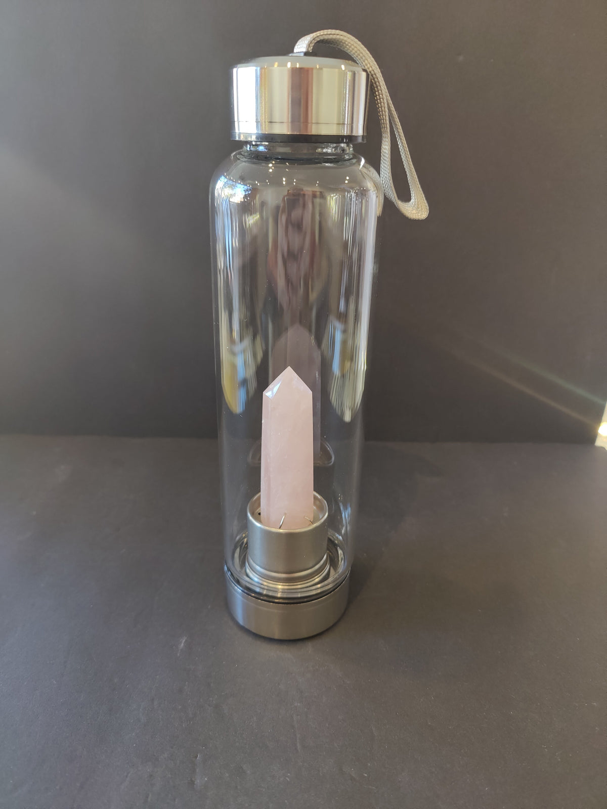Crystal Glass Water Bottle — 16 oz