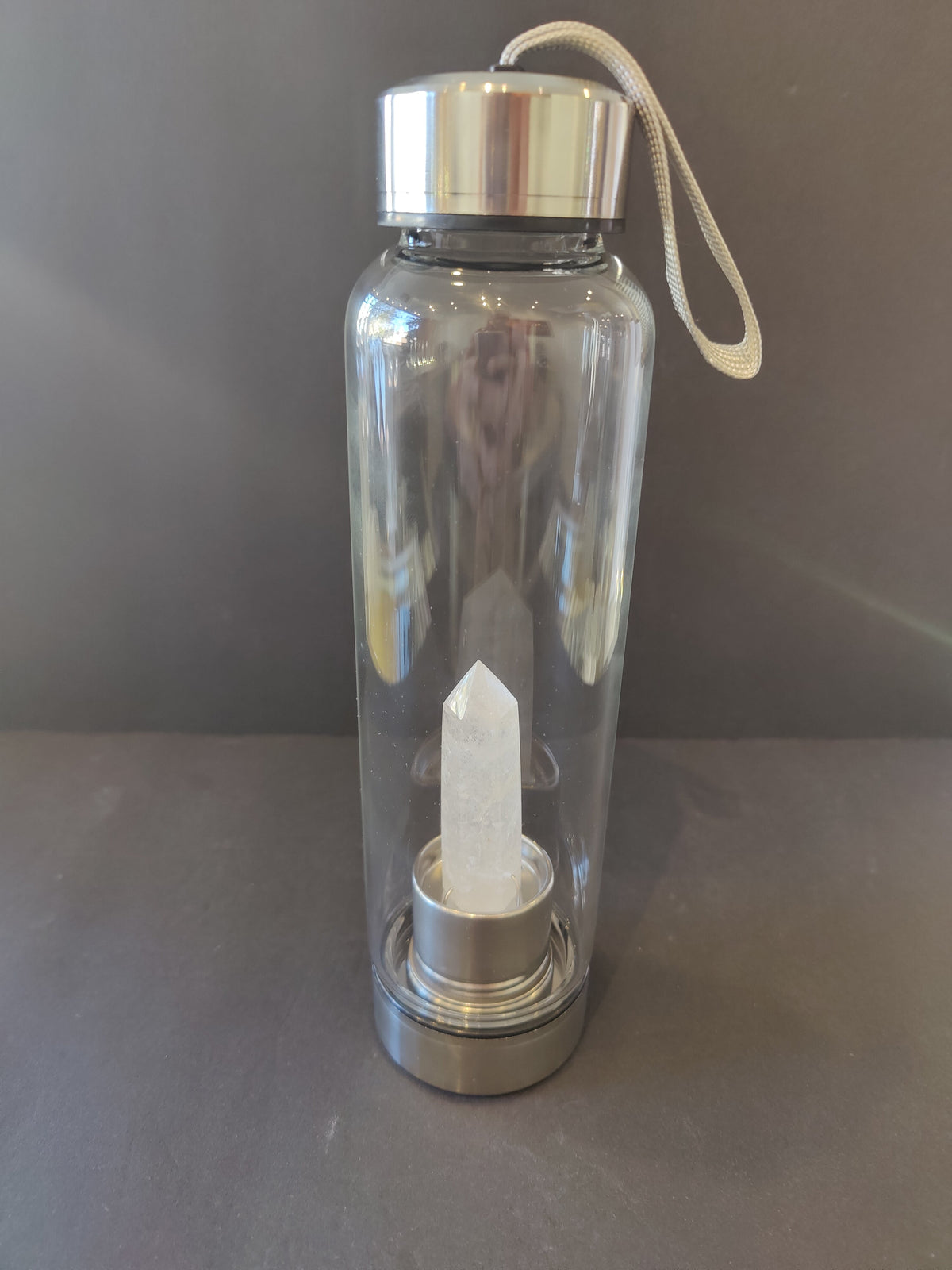 Crystal Glass Water Bottle — 16 oz