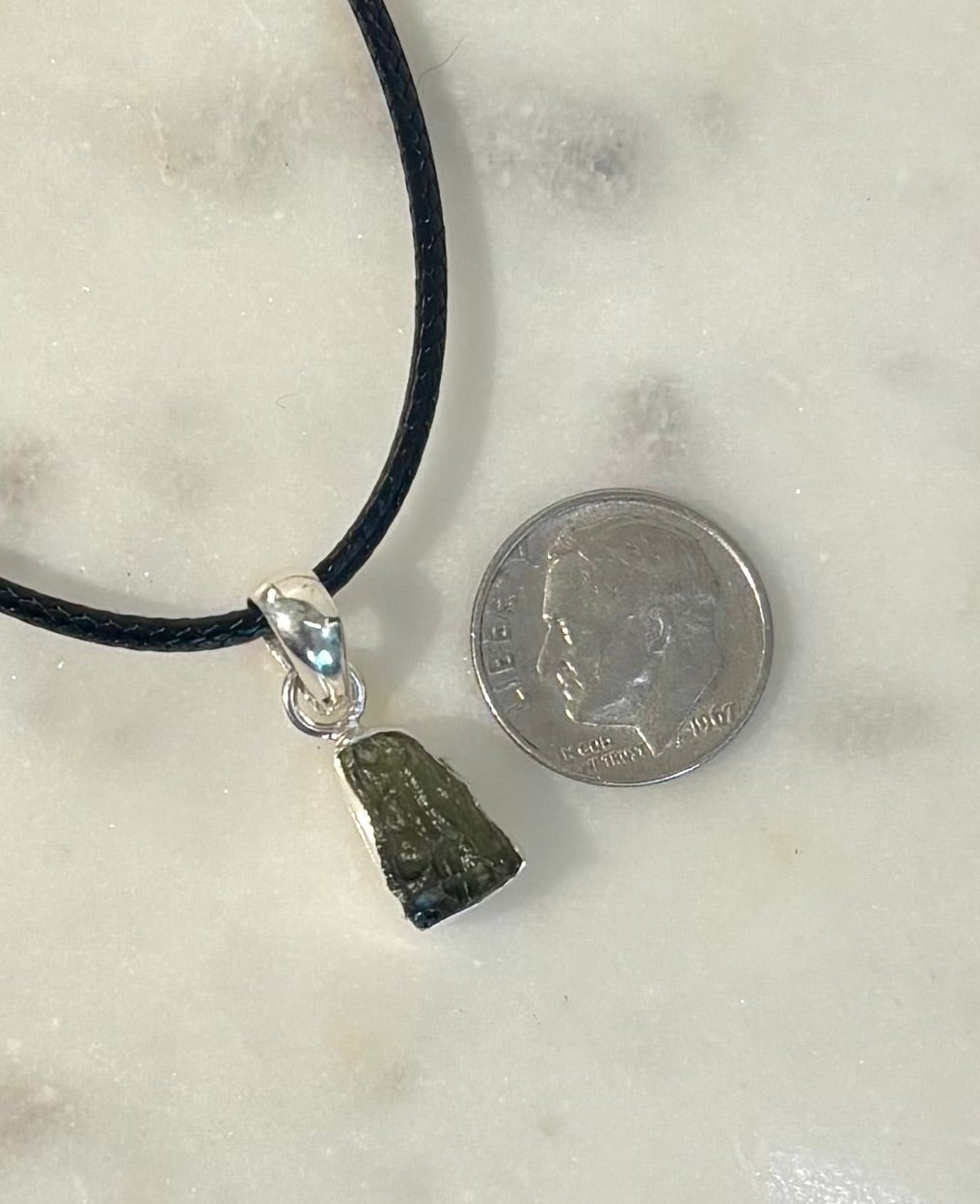 Raw Moldavite Pendant Necklace - Cosmic Transformation