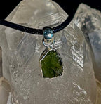 Raw Moldavite Pendant Necklace - Cosmic Transformation
