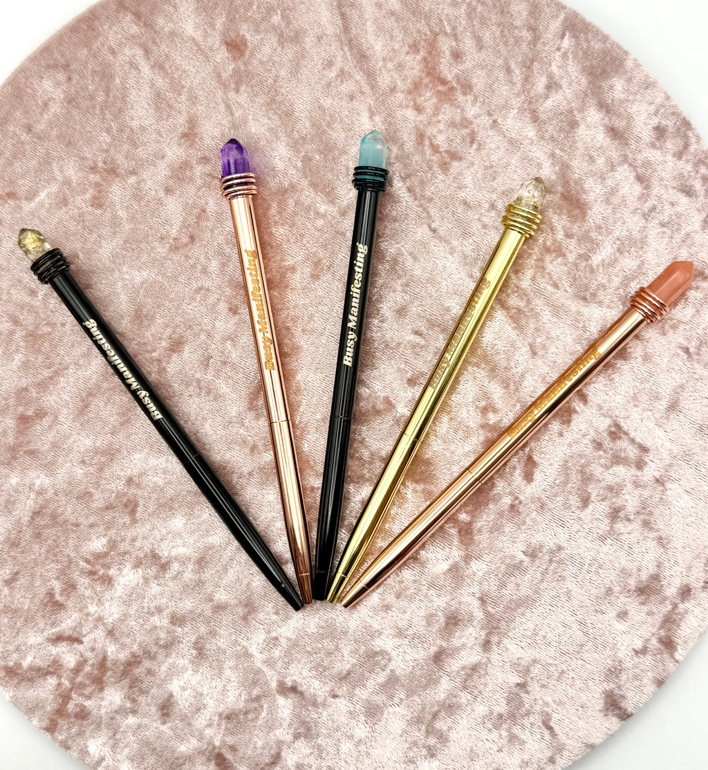 Busy Manifesting Crystal Mystic Pen