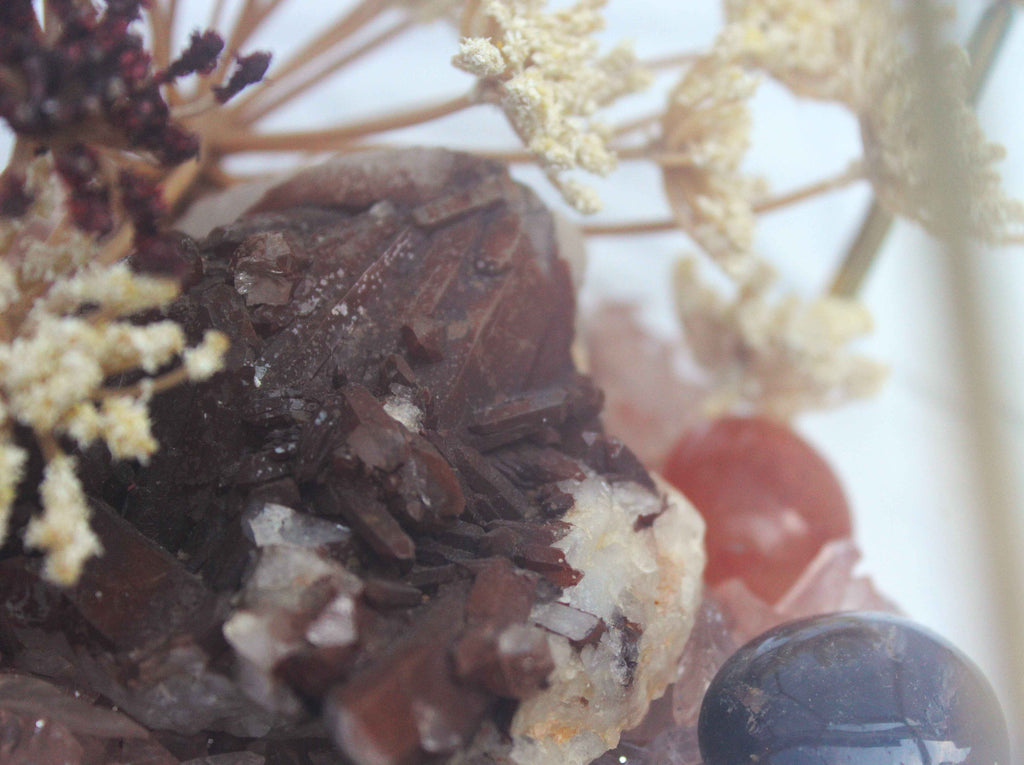 Crystal Geode Terrarium Hematoid Quartz - Grounded Garden