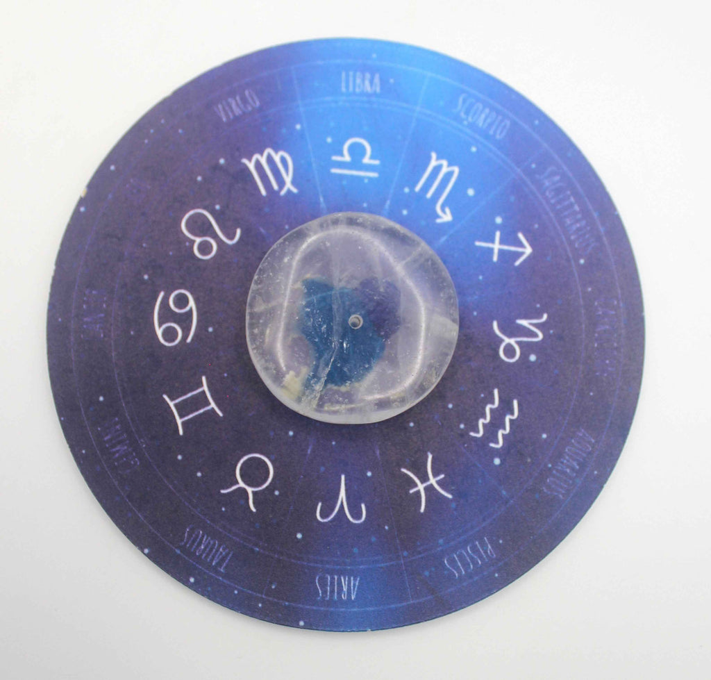 Zodiac Quartz Crystal Incense Holder