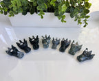 Moss Agate Dragon, You Choose 2-2.5" Crystal Dragon Head Skull for Stable Growth