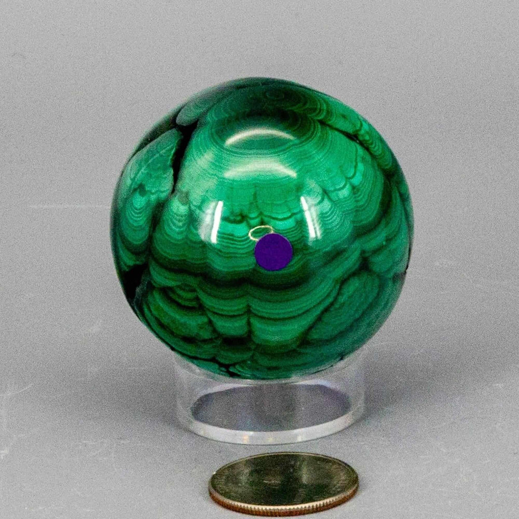 Malachite Crystal Sphere Heart Chakra Transformation