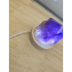 Natural Amethyst Backbone Scepter Crystal with LED — 294g Mineral Specimen