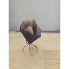 Natural Amethyst Backbone Scepter Crystal with LED — 294g Mineral Specimen