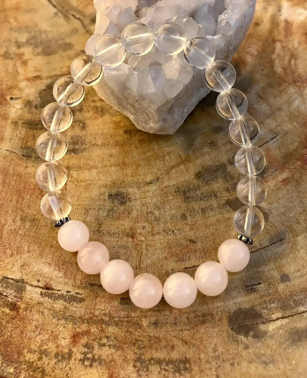 Rose Quartz & Clear Quartz Bracelet