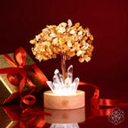Citrine & Clear Quartz Tree Lamp