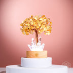 Citrine & Clear Quartz Tree Lamp