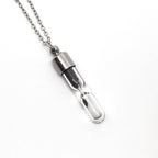 Space Time Hourglass Necklace with Meteorite Dust