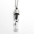 Space Time Hourglass Necklace with Meteorite Dust