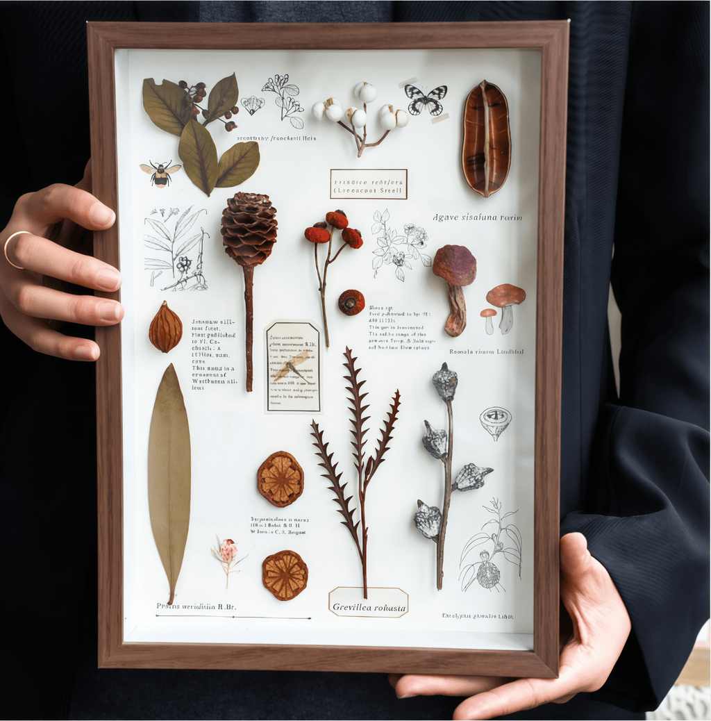 "Nature's Cabinet" Botanical Specimen Shadow Box
