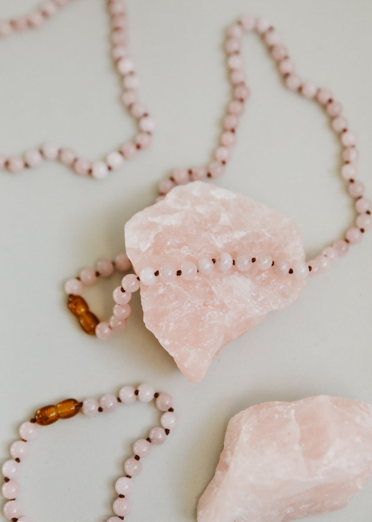 Rose Quartz Beaded Necklace