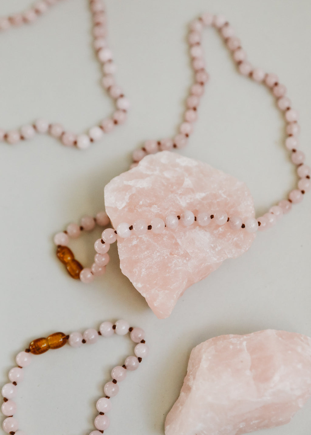 Rose Quartz Beaded Necklace